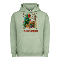 Pigment Oil Green Skeleton tis the season Urban Hoodie - FaDigitalArtStudio