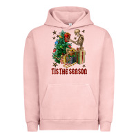 Pigment Salmon Skeleton tis the season Urban Hoodie - FaDigitalArtStudio