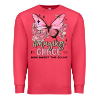 Cardinal amazing grace how sweet the sound butterfly Premium Sweatshirt - MaliasSmallBusiness