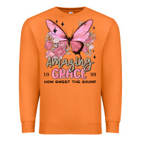 Carrot amazing grace how sweet the sound butterfly Premium Sweatshirt - MaliasSmallBusiness