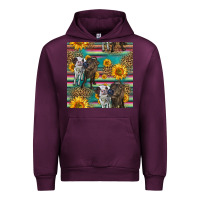 Mauve Wine two cute heifers seamless pattern Urban Hoodie - HRA Design Shop