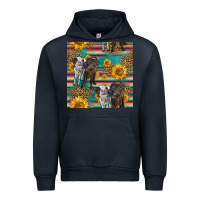 Navy two cute heifers seamless pattern Urban Hoodie - HRA Design Shop