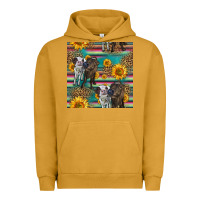 Pigment Peanut Butter two cute heifers seamless pattern Urban Hoodie - HRA Design Shop