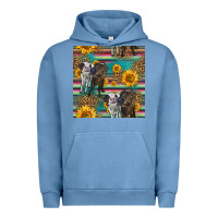 Pigment Pebble Blue two cute heifers seamless pattern Urban Hoodie - HRA Design Shop