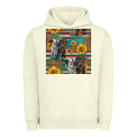 Pigment Pistachio two cute heifers seamless pattern Urban Hoodie - HRA Design Shop
