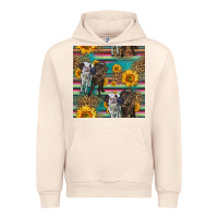 Sandshell two cute heifers seamless pattern Urban Hoodie - HRA Design Shop