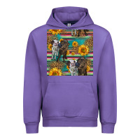 Tulip two cute heifers seamless pattern Urban Hoodie - HRA Design Shop