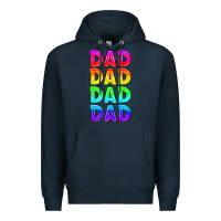 Navy lgbtq dad Premium Hoodie - HRA Design Shop