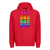 Red lgbtq dad Premium Hoodie - HRA Design Shop