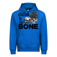 Cobalt Chilled to the bone skull winter Urban Hoodie - FaDigitalArtStudio