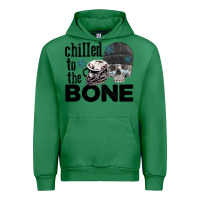 Emerald Chilled to the bone skull winter Urban Hoodie - FaDigitalArtStudio