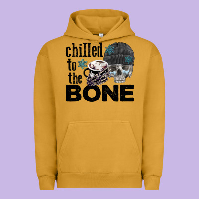 Chilled To The Bone Skull Winter Urban Hoodie Designed By Fadigitalartstudio