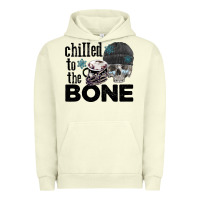 Pigment Pistachio Chilled to the bone skull winter Urban Hoodie - FaDigitalArtStudio