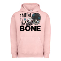 Pigment Salmon Chilled to the bone skull winter Urban Hoodie - FaDigitalArtStudio
