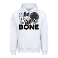 White Chilled to the bone skull winter Urban Hoodie - FaDigitalArtStudio