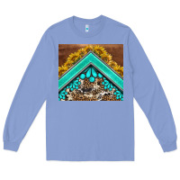 Colony Blue western  sunflower turquise gemstone  tumbler Long Sleeve Tee - BarkalooDesign