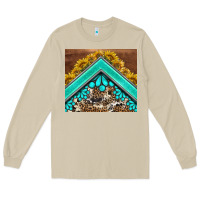 Mushroom western  sunflower turquise gemstone  tumbler Long Sleeve Tee - BarkalooDesign