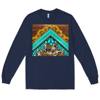 Navy western  sunflower turquise gemstone  tumbler Long Sleeve Tee - BarkalooDesign