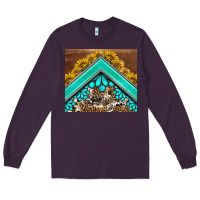 Plum western  sunflower turquise gemstone  tumbler Long Sleeve Tee - BarkalooDesign