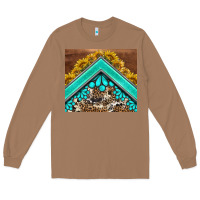 Toasted Coconut western  sunflower turquise gemstone  tumbler Long Sleeve Tee - BarkalooDesign