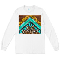 White western  sunflower turquise gemstone  tumbler Long Sleeve Tee - BarkalooDesign
