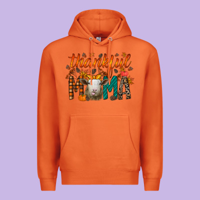 Thankful Mama Sheep Premium Hoodie Designed By Racoondesign