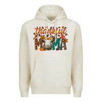 Oatmeal Heather thankful mama sheep Premium Hoodie - RacoonDesign