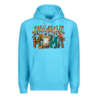 Ocean Blue thankful mama sheep Premium Hoodie - RacoonDesign