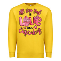 Lemon all you need is love and cupcakes valentines day Premium Sweatshirt - MaliasSmallBusiness