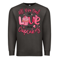 Smoke all you need is love and cupcakes valentines day Premium Sweatshirt - MaliasSmallBusiness