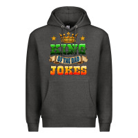 Charcoal Heather king of the jokes Premium Hoodie - HRA Design Shop