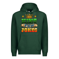 Sports Green king of the jokes Premium Hoodie - HRA Design Shop