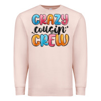 Pale Pink crazy cousin crew Premium Sweatshirt - MaliasSmallBusiness
