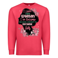 Cardinal i love the woman ive become Premium Sweatshirt - MaliasSmallBusiness
