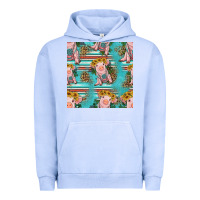 Pigment Grape Ice turquoise baby pig seamless pattern Urban Hoodie - HRA Design Shop