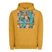 Pigment Peanut Butter turquoise baby pig seamless pattern Urban Hoodie - HRA Design Shop
