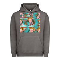Pigment Tornado turquoise baby pig seamless pattern Urban Hoodie - HRA Design Shop