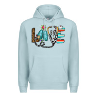 Blue Mist love nurse Premium Hoodie - CowhideDigitalArt