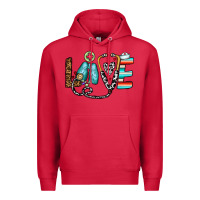 Cardinal love nurse Premium Hoodie - CowhideDigitalArt
