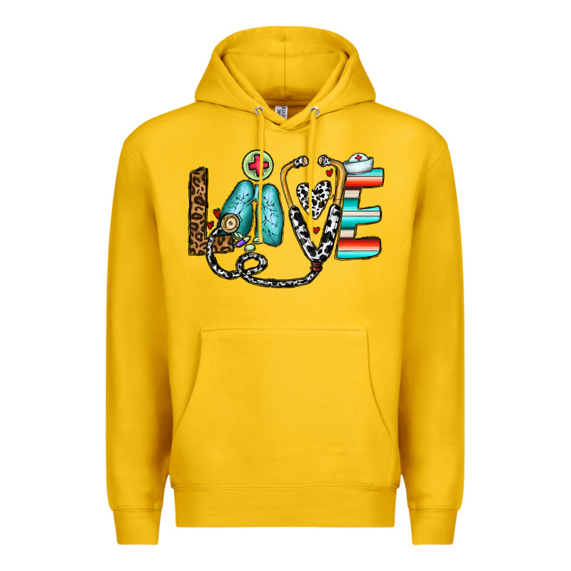 Love Nurse Premium Hoodie by CowhideDigitalArt | Teevron