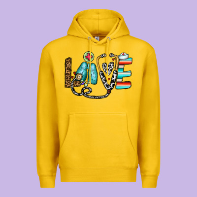 Love Nurse Premium Hoodie Designed By Cowhidedigitalart
