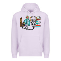 Lilac love nurse Premium Hoodie - CowhideDigitalArt