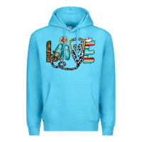 Ocean Blue love nurse Premium Hoodie - CowhideDigitalArt