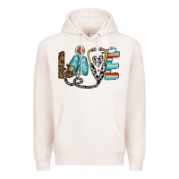 Pale Pink love nurse Premium Hoodie - CowhideDigitalArt