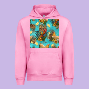 Poultry Animals Seamless Pattern Urban Hoodie Designed By Hra Design Shop