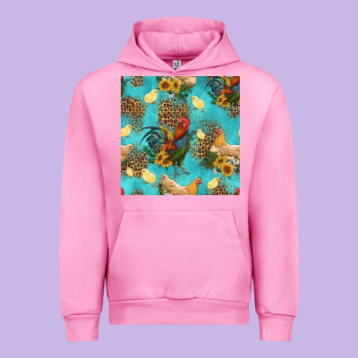 Poultry Animals Seamless Pattern Urban Hoodie Designed By Hra Design Shop