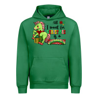 Emerald All I Want For Christmas Is A Unicorn Urban Hoodie - FaDigitalArtStudio