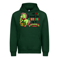 Forest Green All I Want For Christmas Is A Unicorn Urban Hoodie - FaDigitalArtStudio