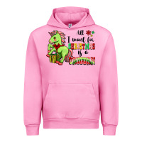 Fuchsia Pink All I Want For Christmas Is A Unicorn Urban Hoodie - FaDigitalArtStudio