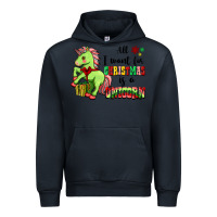 Navy All I Want For Christmas Is A Unicorn Urban Hoodie - FaDigitalArtStudio